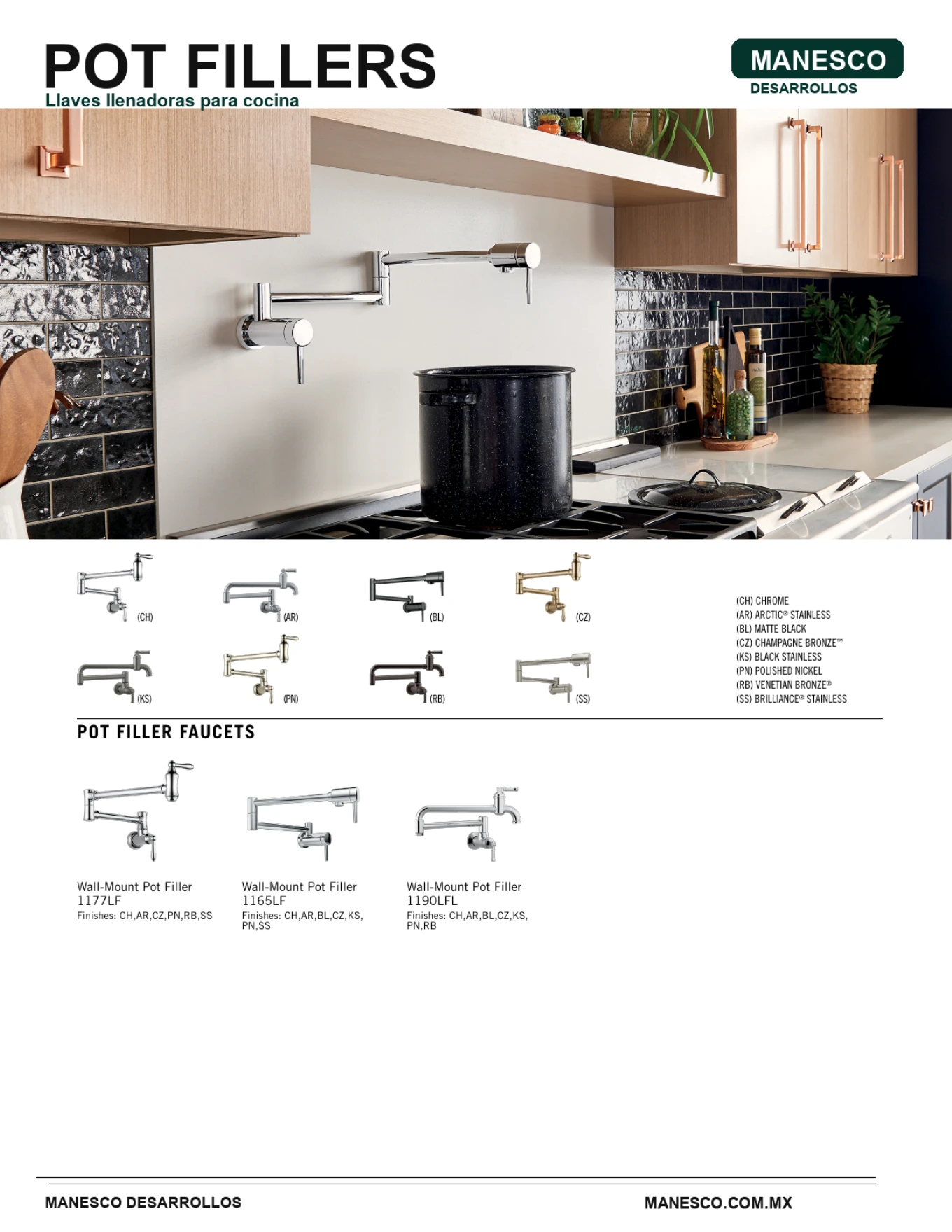 Portada Pot fillers Manesco Desarrollos