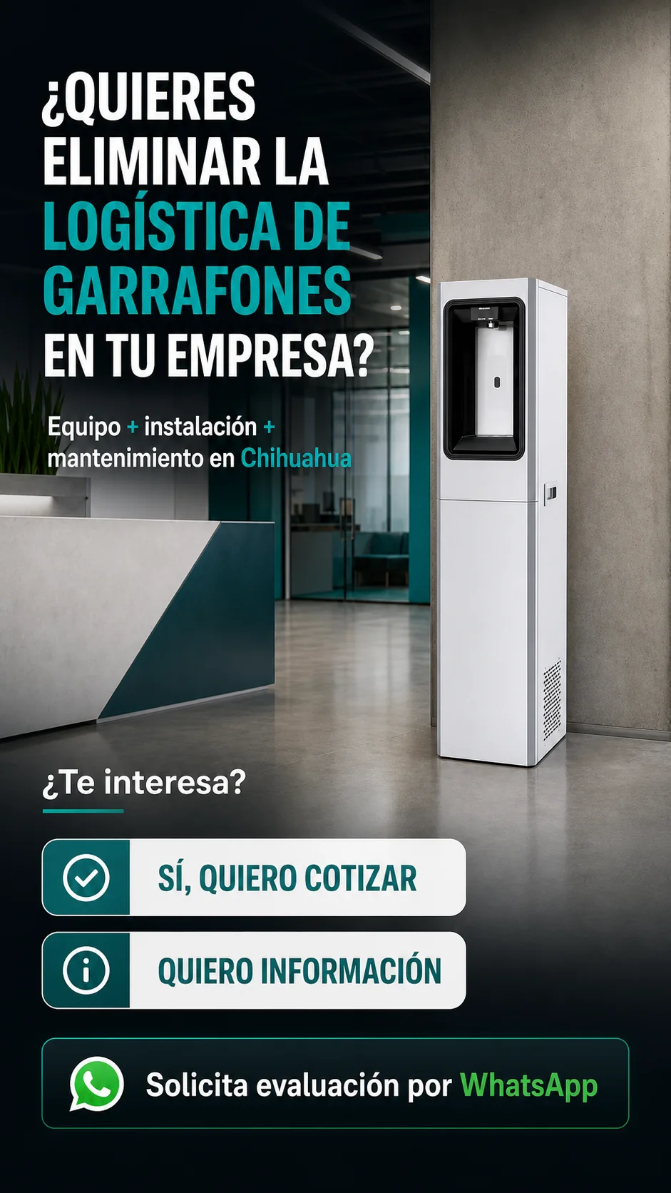 A52 para eliminar la logistica de garrafones en empresas